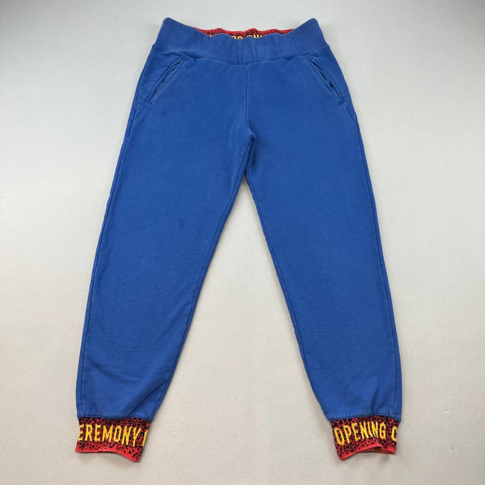 Opening Ceremony OC Elastic Logo Jogger Sweats Pants Medium Railroad Blue 2018